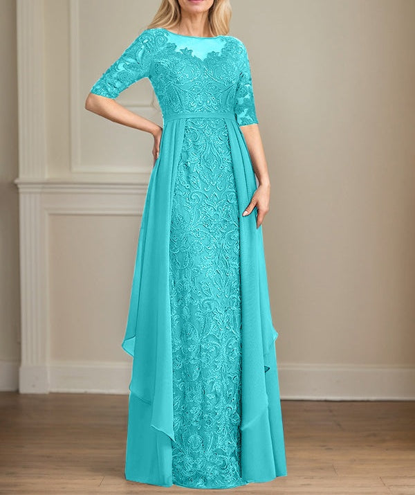 Chiffon Lace Maxi Dress