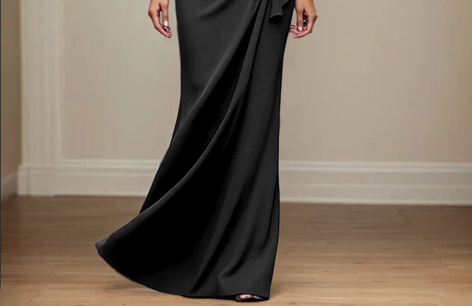 Trumpet/Mermaid Asymmetrical Mother of the Bride Dress with Appliques