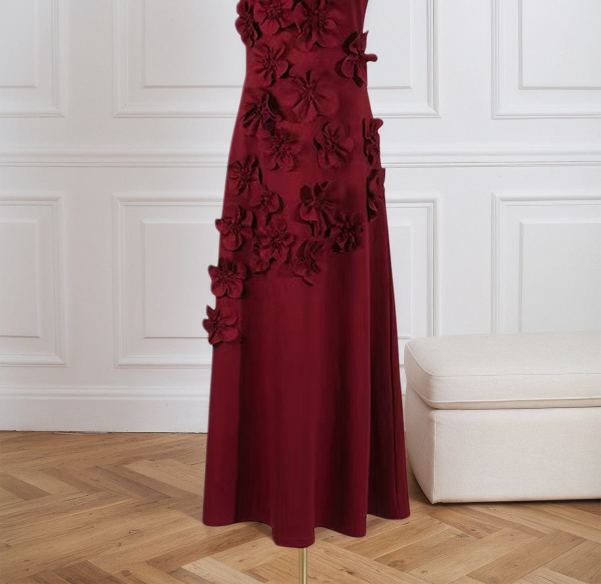 Hank Flower Embellished Maxi Dress