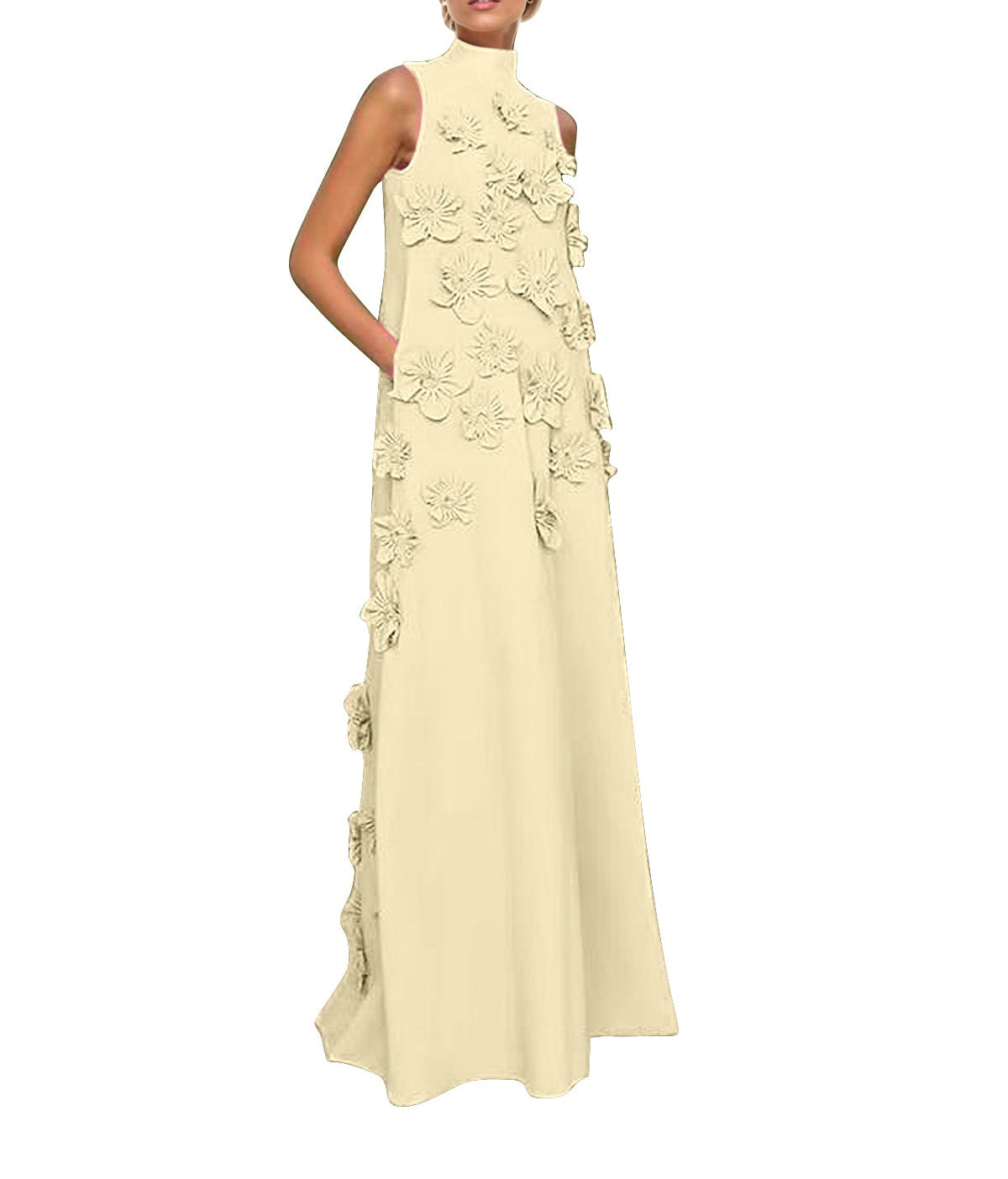Hank Flower Embellished Maxi Dress