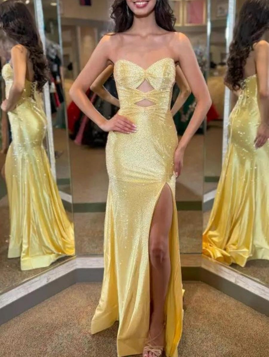 princess cut formal dresses Stacees Prom Dress Princess A-line V Neck Sweep Train Tulle Appliqued Beading
