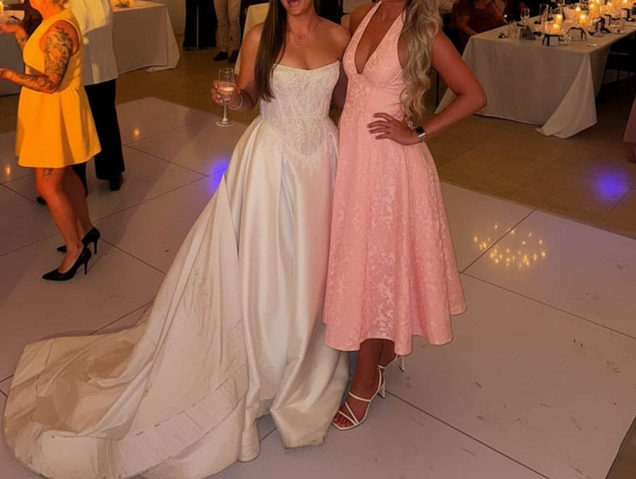 Vintage Jacquard Halter Midi Prom Dresses for Women with A Line Hem