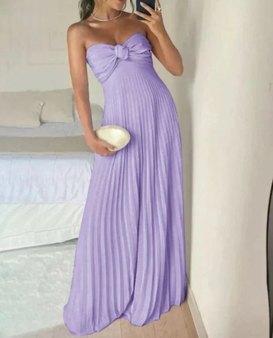 A-Line/Princess Sweetheart Pleated Chiffon Floor-Length Formal Dresses with Scarf