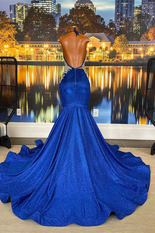 Fabulous Long Sleeveless Heter Backless Mermaid Prom Dress With Beading