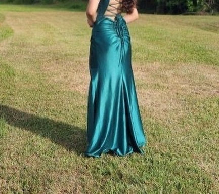 Elegant Long Dark Green Sleeveless Spaghetti Straps Prom Dresses With Split Online