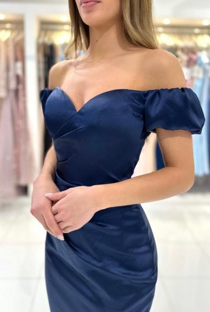 Modern Sweetheart Cap Sleeves Column Prom Dress Ruffles