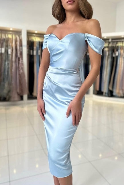 Modern V-Neck Cap Sleeves Column Prom Dress With Ruffles