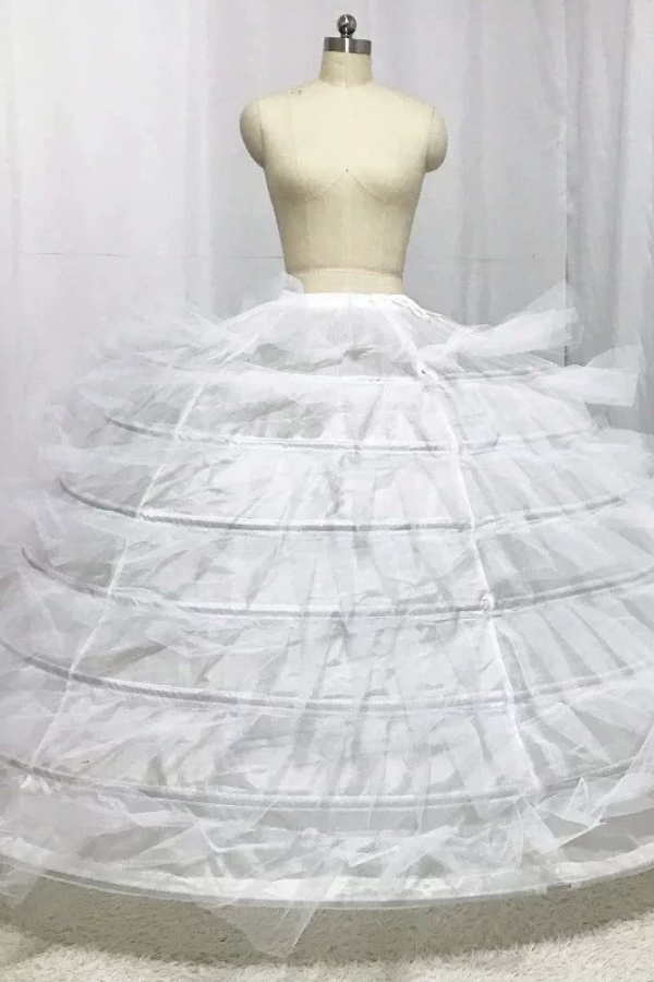 OMB1002 - New Giant Puff 7 Steel Ring 7 Layers Gauze Long Floor Length Wedding Dress Petticoat
