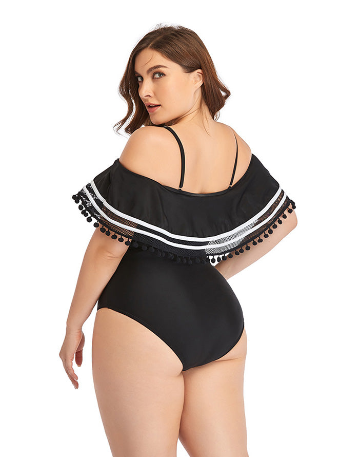 Ruffled Plus Size One-Piece Swimsuit