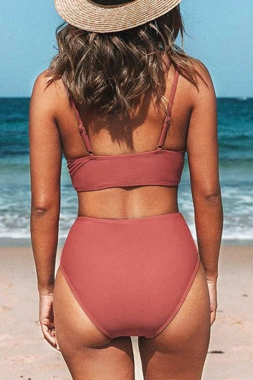 OmbreSwim - V-Neck High Waist Bikini