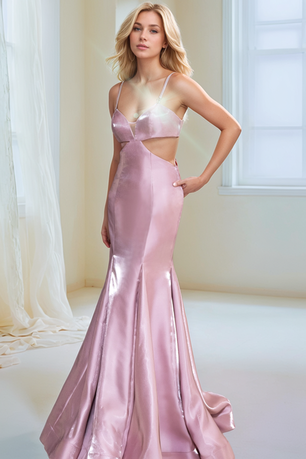 Chic Mermaid Strapless Spaghetti Straps Sleeveless Prom Dresses Party Dress Open Back Evening Formal Gown Wedding Guest Dress
