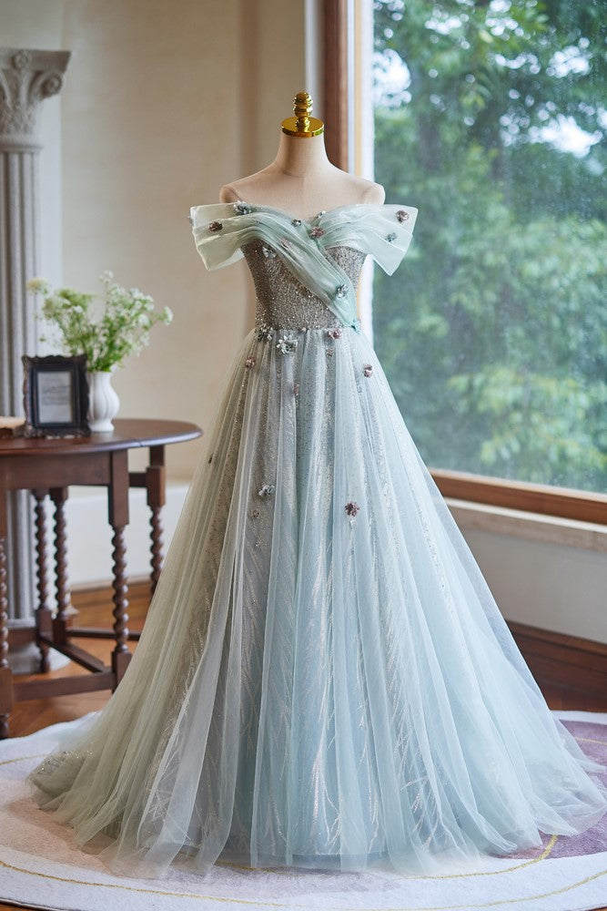 off shoulder tulle bridesmaid dress Evelyn Off The Shoulder Tulle Long Bridesmaid Dresses