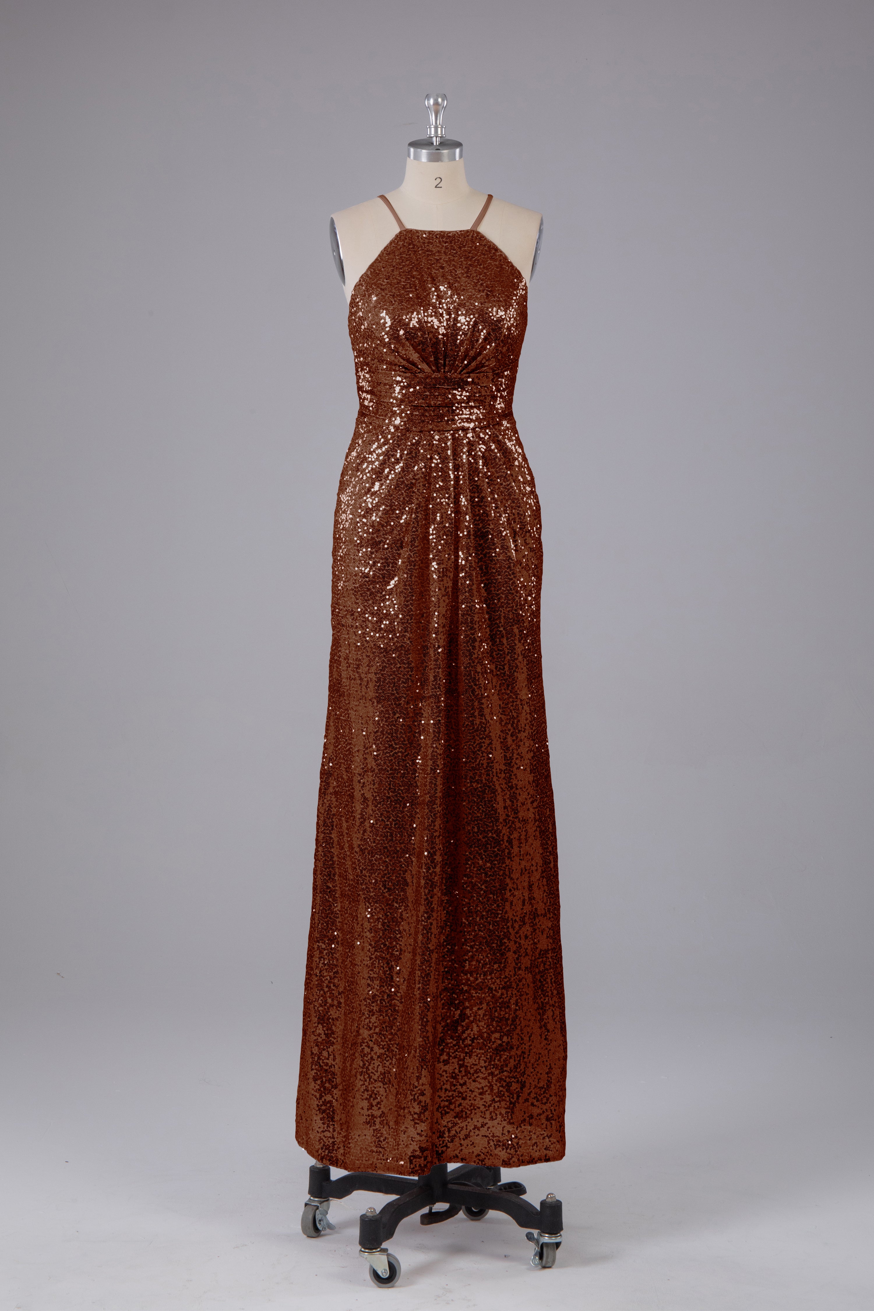 Beautiful Sequins Halter Hourglass Bridesmaid Dress Beautiful Sequins Halter Hourglass Bridesmaid Dress