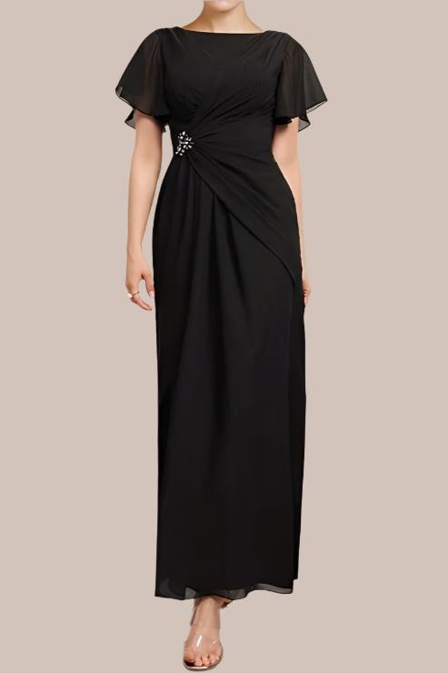 ankle length chiffon dresses A-Line Ankle Length Chiffon Mother of the Bride Dresses COCOMELODY CM0355, M-Regency