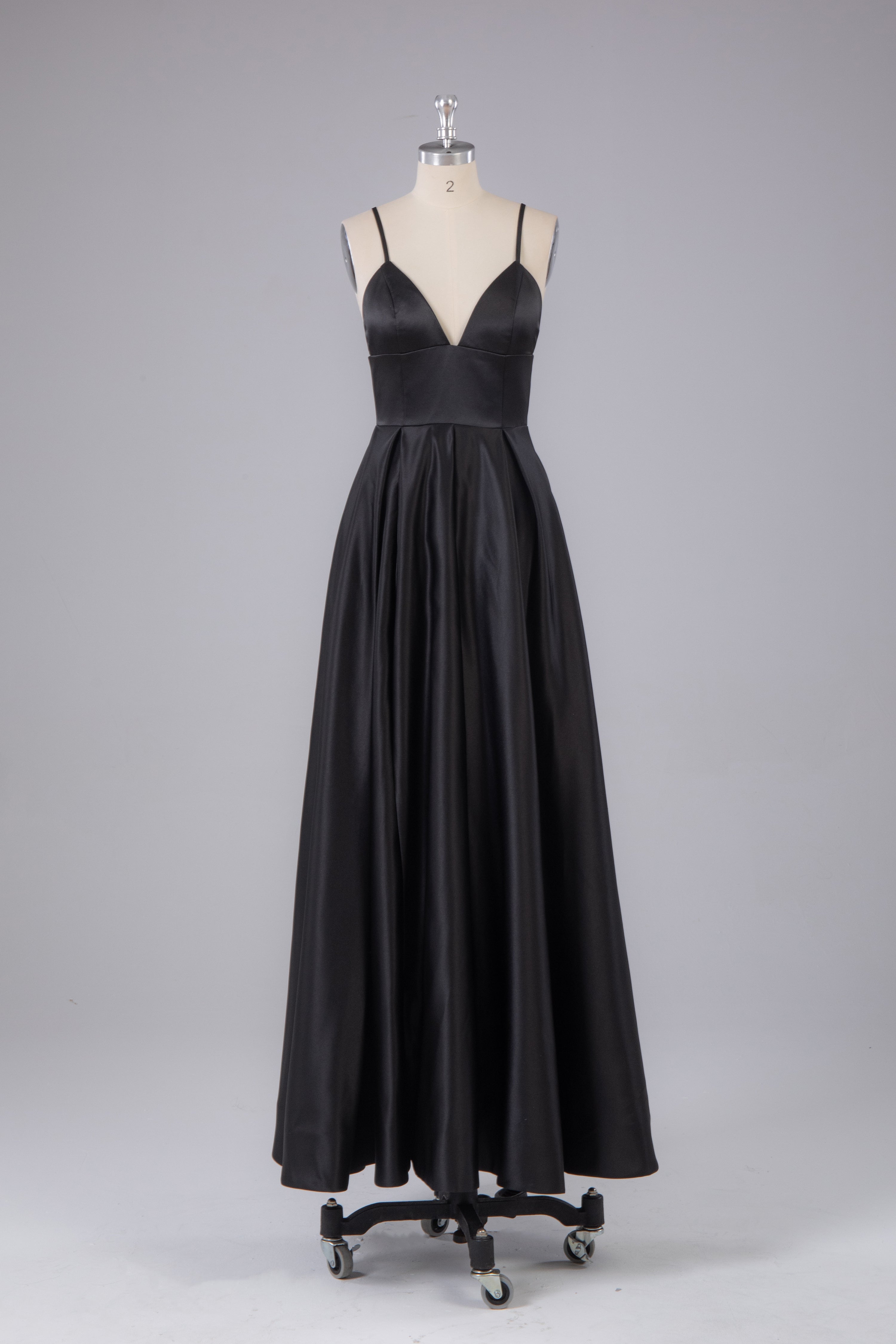 Elegant A Line Satin Spaghetti Straps Long Prom Dress Elegant A Line Satin Spaghetti Straps Long Prom Dress