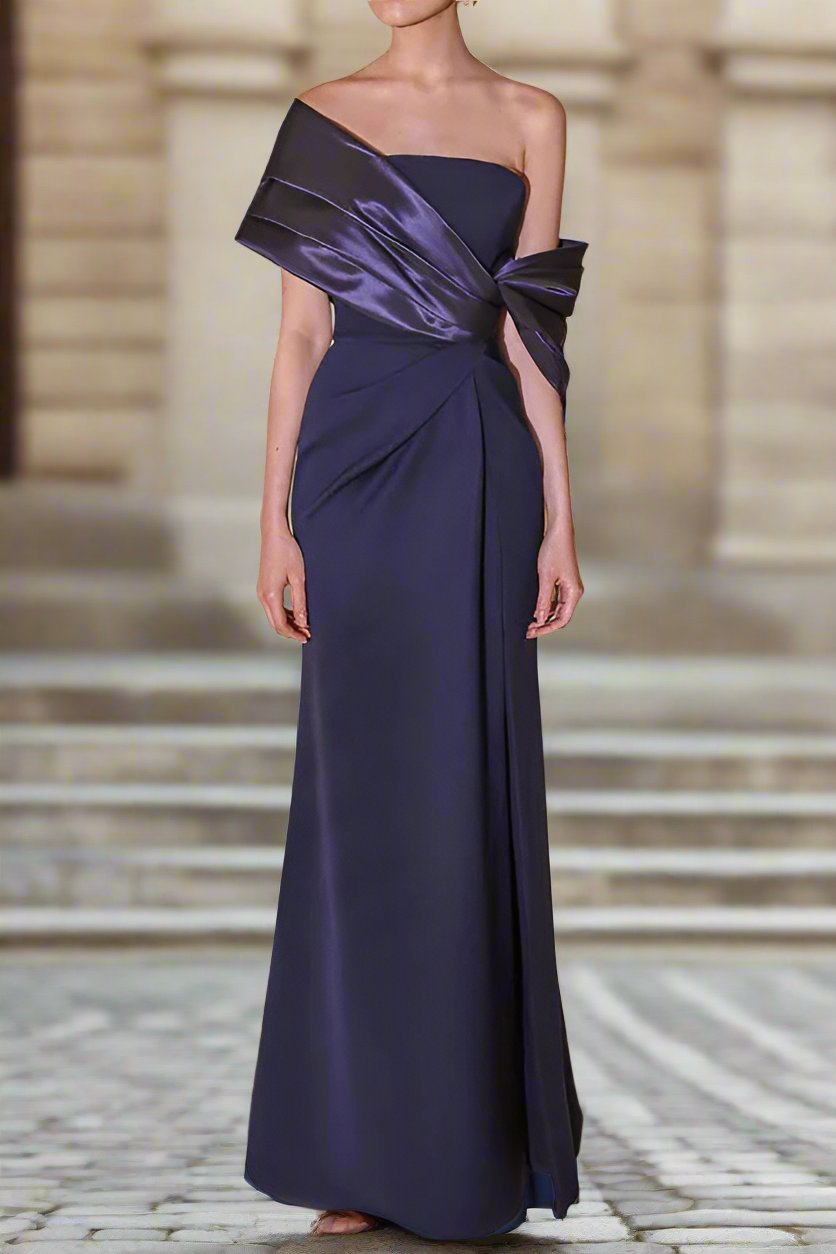 Elegant Grape Sheath Off The Shoulder Mother of The Bride Dresses Elegant Grape Sheath Off The Shoulder Mother of The Bride Dresses