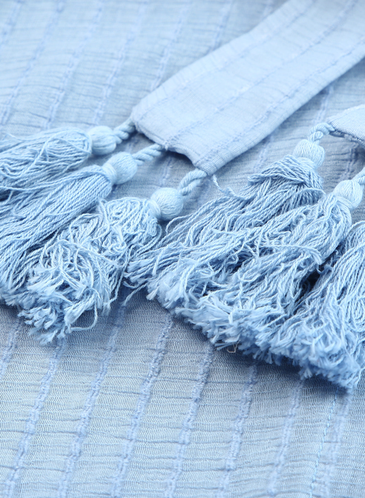 OmbreSwim - Black Solid Color Tie Sun-proof Belt Sexy V Neck Cover Up