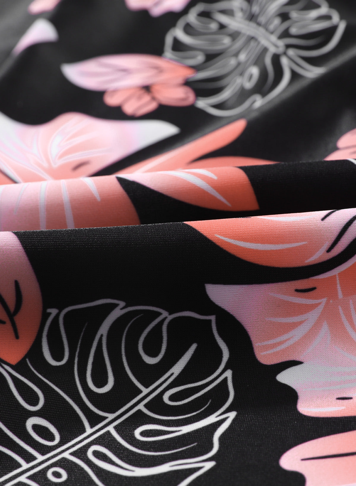 OmbreSwim - Floral Print Simple High Waist Swim Short