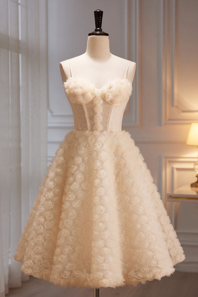 Ombreprom Homecoming Dress Elegant Champagne Spaghetti Straps Tulle Cocktail Dress Ombreprom Homecoming Dress Elegant Champagne Spaghetti Straps Tulle Cocktail Dress