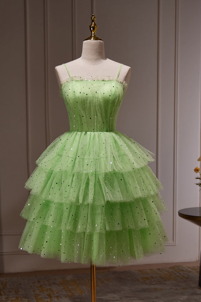Ombreprom Homecoming Dress Sparkle Green Spaghetti Straps Sequins Tulle Short Prom Dress Ombreprom Homecoming Dress Sparkle Green Spaghetti Straps Sequins Tulle Short Prom Dress