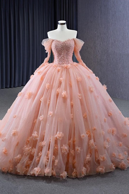 party dress luxury Luxury Ball Gown Evening Party Dresses Full Sleeves Sweetheart Quinceanera Dresses
