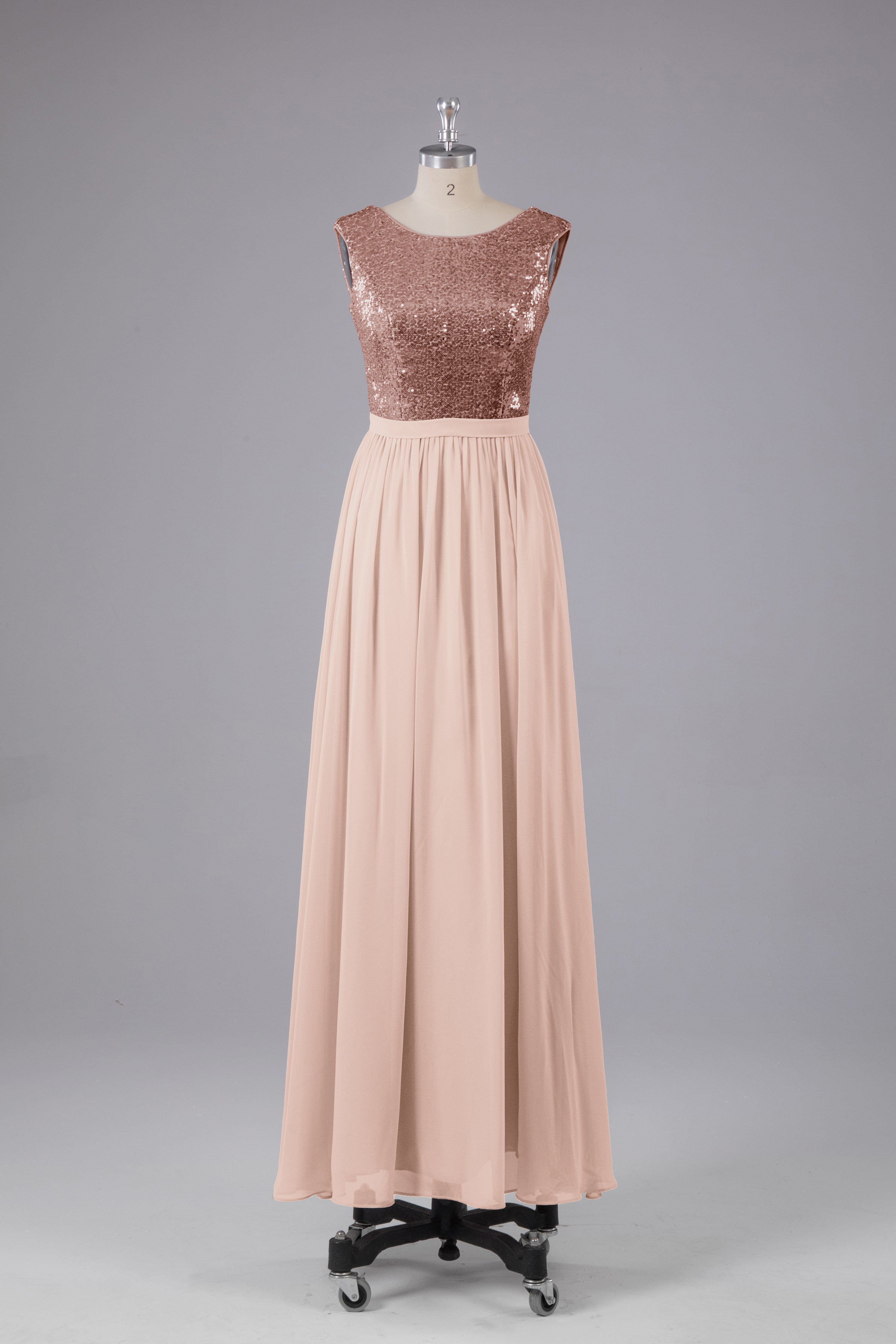 Sequins Scoop Floor Length Bridesmaid Dress Sequins Scoop Floor Length Bridesmaid Dress