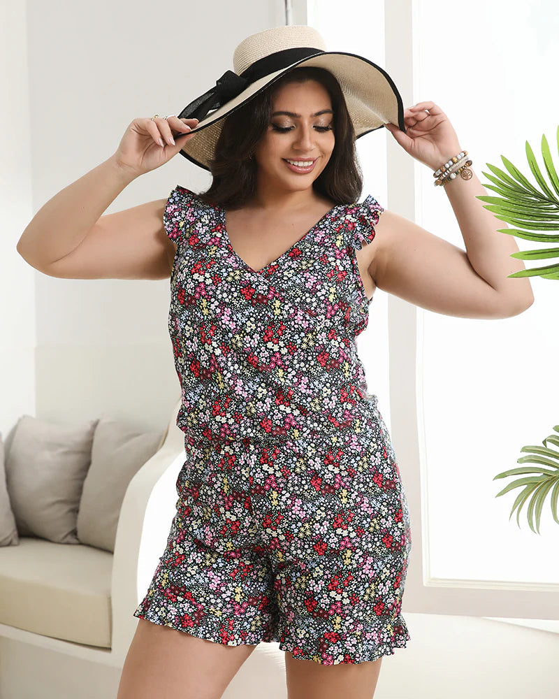 OmbreSwim - Built-In Bra Swim Romper Three Piece Set