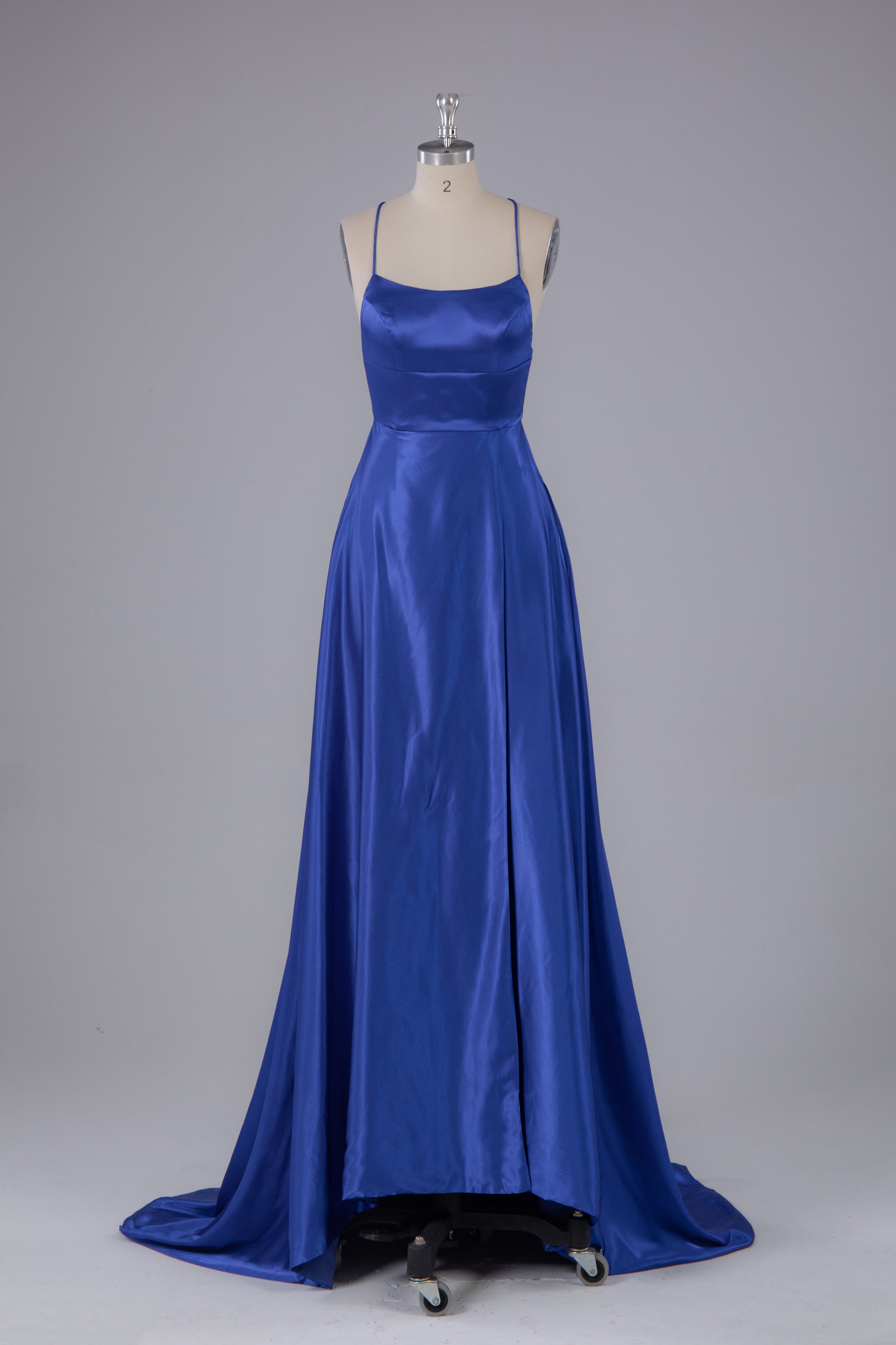 Royal Blue Spaghetti Straps A Line Long Prom Dress Royal Blue Spaghetti Straps A Line Long Prom Dress