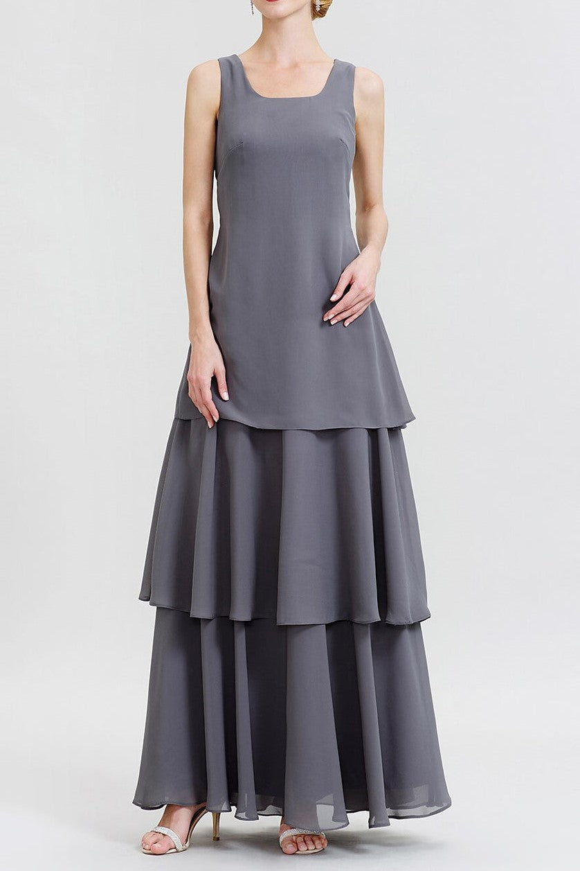 Simple Straps Layered Long Mother of The Bride Dresses Simple Straps Layered Long Mother of The Bride Dresses