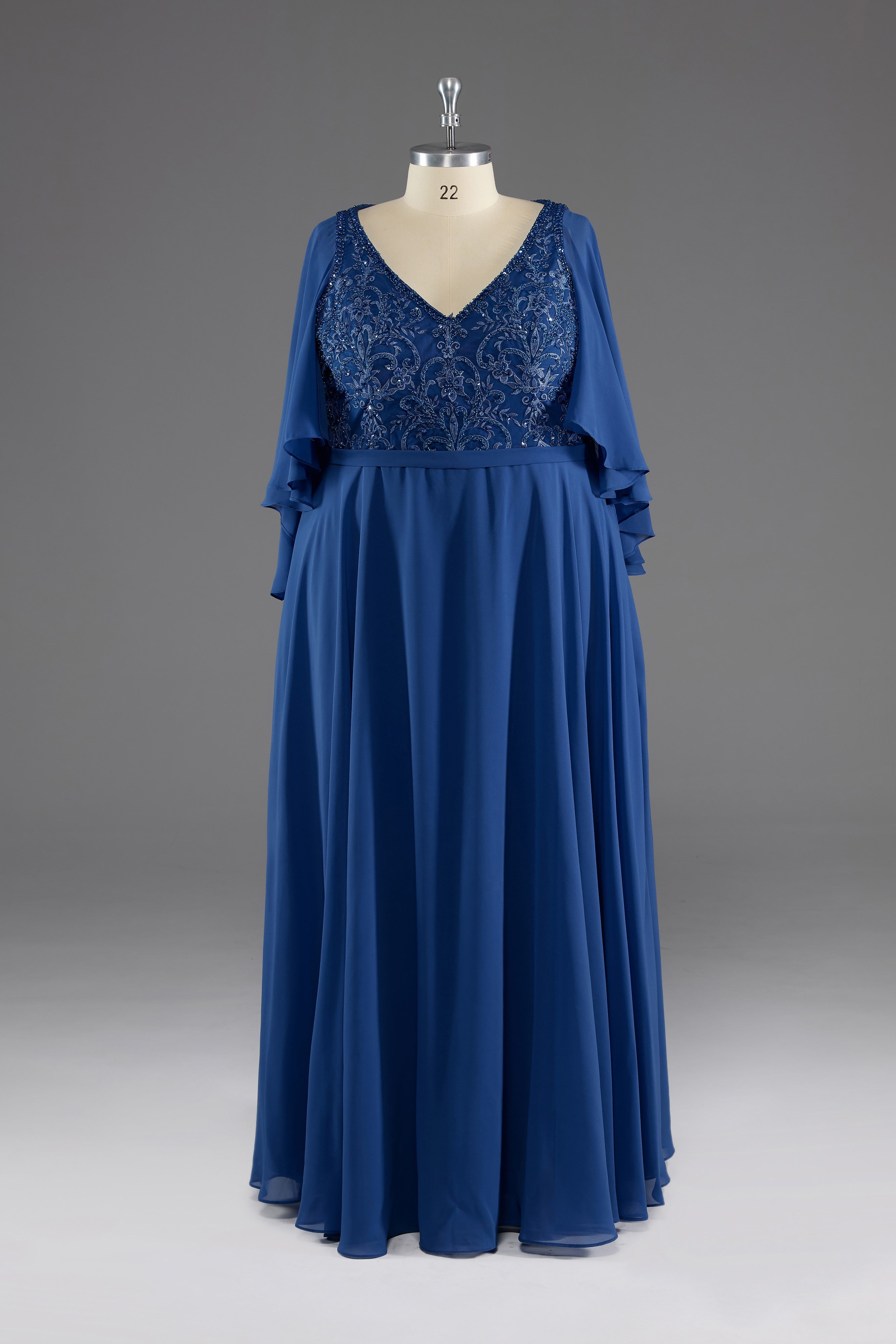 A-Line V-Neck Short Sleeves Chiffon Mother of The Bride Dress A-Line V-Neck Short Sleeves Chiffon Mother of The Bride Dress