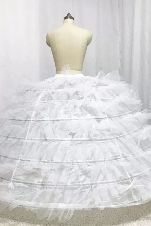 OMB1002 - New Giant Puff 7 Steel Ring 7 Layers Gauze Long Floor Length Wedding Dress Petticoat