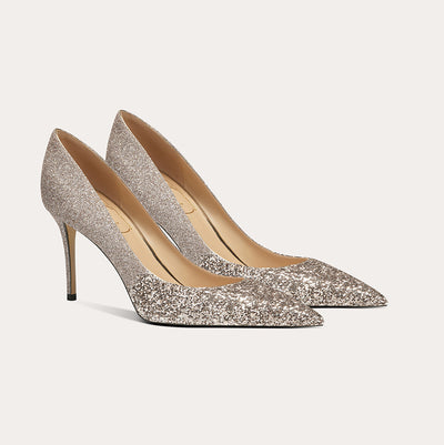 Elegant Glitter Women's High Heels Evening Party Shoes