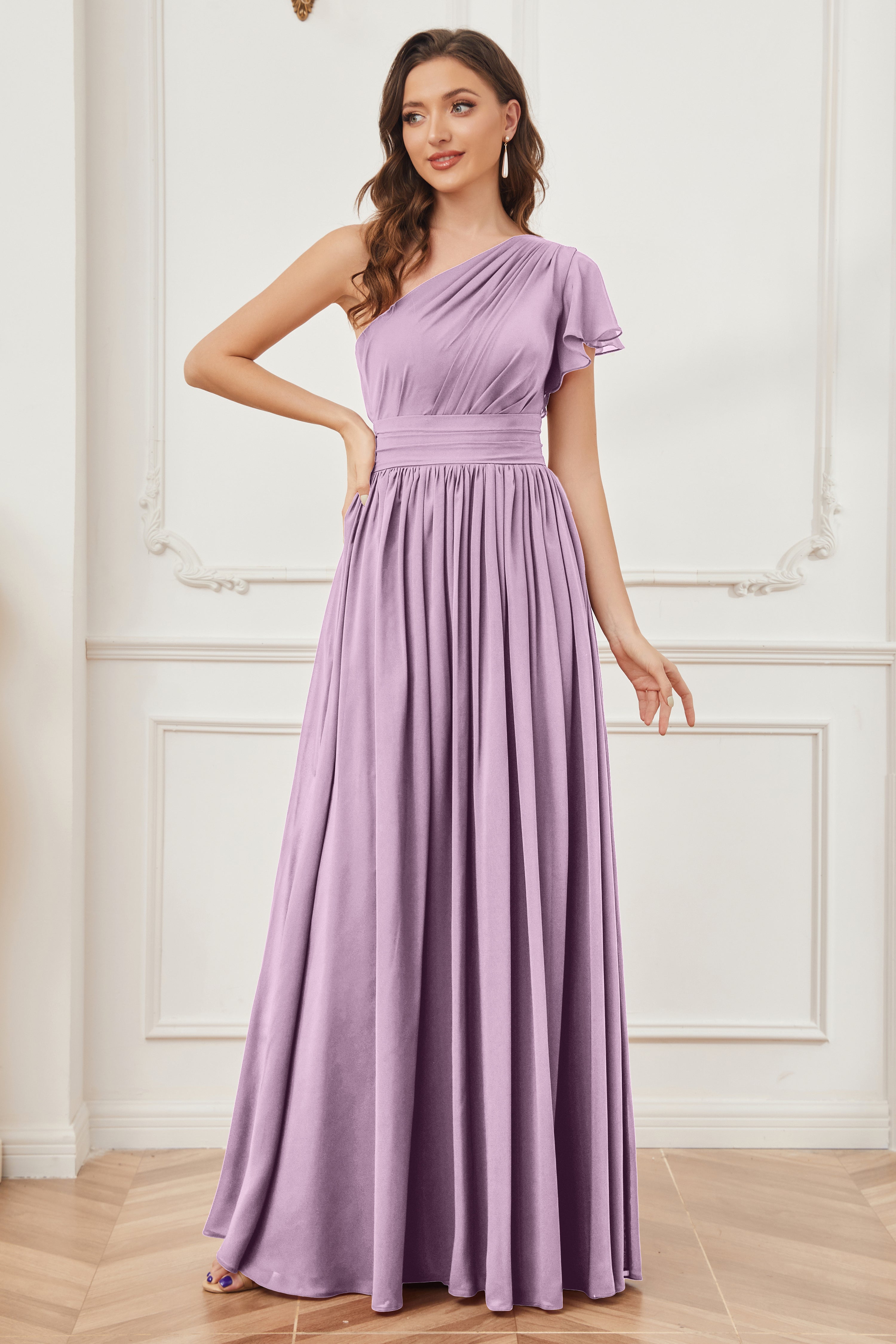 Chiffon One Shoulder Long Bridesmaid Dress One Shoulder Wine Red Chiffon Long Bridesmaid Dress Chiffon One Shoulder Long Bridesmaid Dress One Shoulder Wine Red Chiffon Long Bridesmaid Dress
