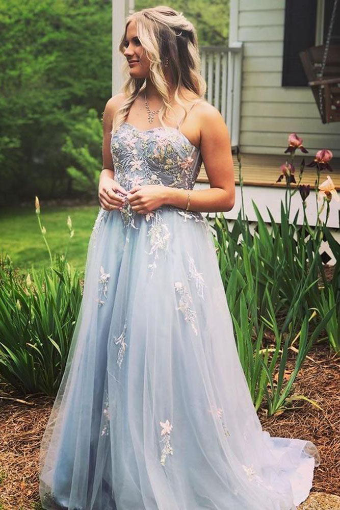 Popular Evening Dresses Sweetheart Tulle Long Prom Dresses with AppliquesFashion Formal Dresses Popular Evening Dresses Sweetheart Tulle Long Prom Dresses with AppliquesFashion Formal Dresses
