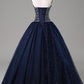 Navy Blue Ball Gown Floor Length Sweetheart Sleeveless Mid Back Prom Dress,Party Dress P169 - Ombreprom