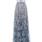 A Line Floor Length V Neck Spaghetti Sleeveless Backless Long Prom Dress,Party Dress P215 - Ombreprom