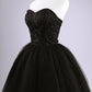 Black Strapless Ball Gown Tulle Homecoming Dresses HG66 - Ombreprom