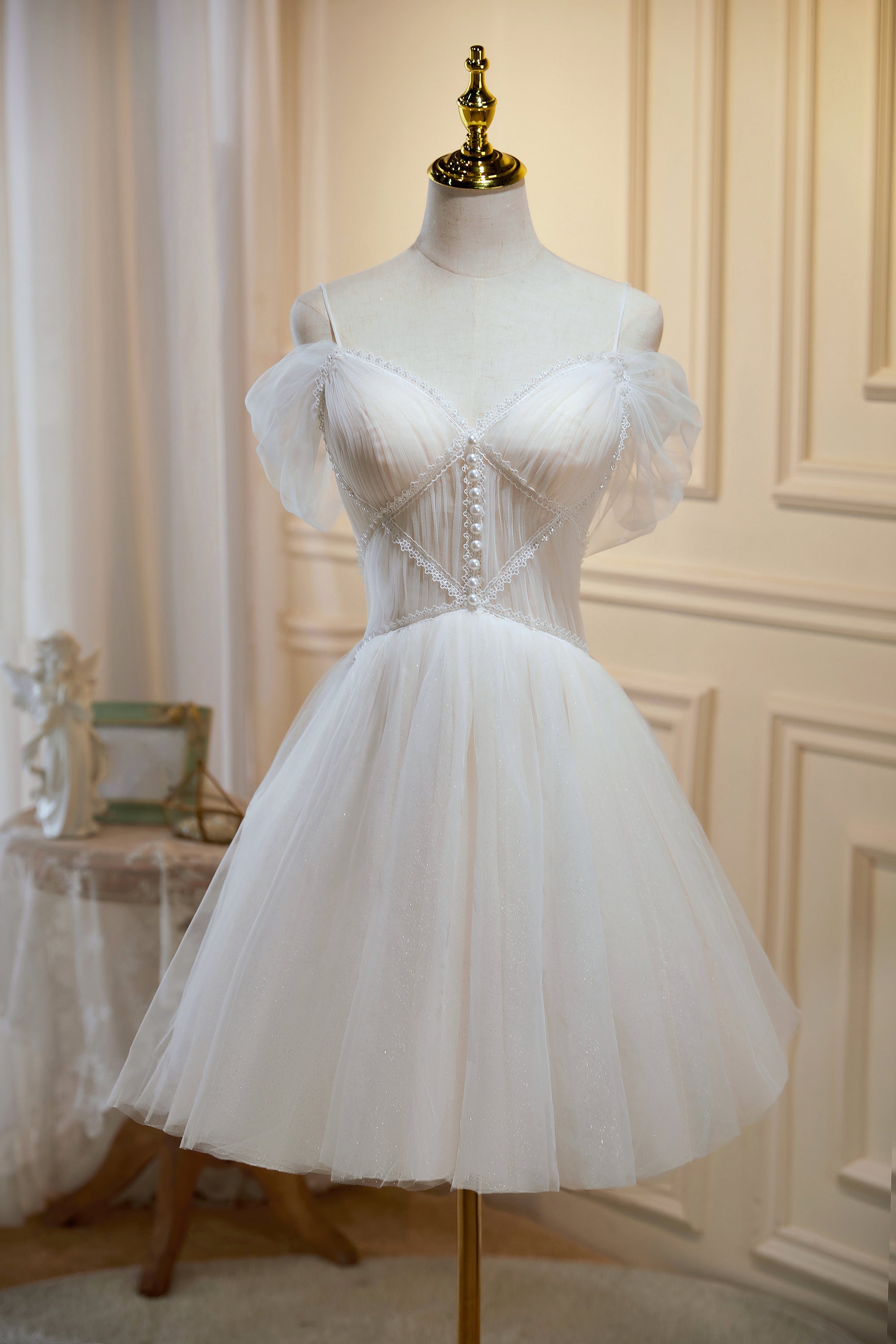 Ombreprom Homecoming Dress Spaghetti Straps V Neck Tulle Short Party Dress Ombreprom Homecoming Dress Spaghetti Straps V Neck Tulle Short Party Dress