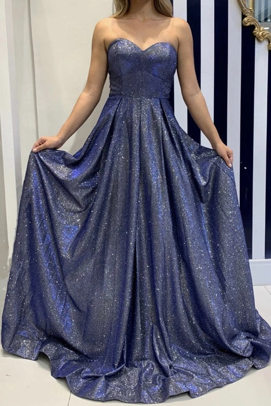 Sweetheart A-line Shiny Prom Dresses For Teens Simple Party Dresses Sweetheart A-line Shiny Prom Dresses For Teens Simple Party Dresses