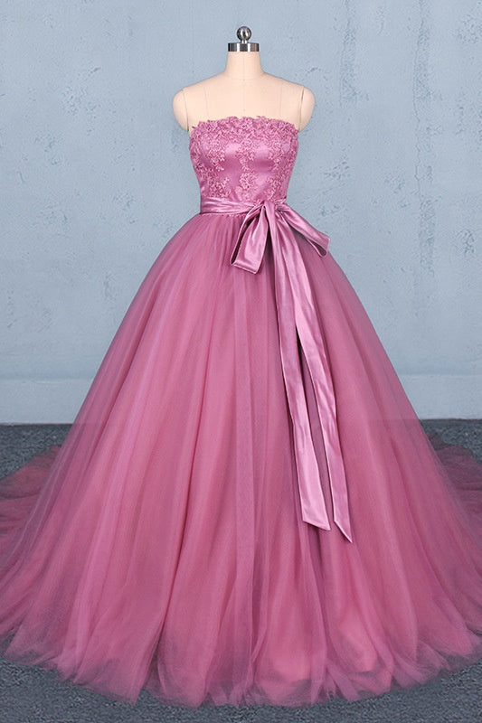 Strapless Ball Gowns Prom Dresses Simple Quinceanera Dresses For Teens