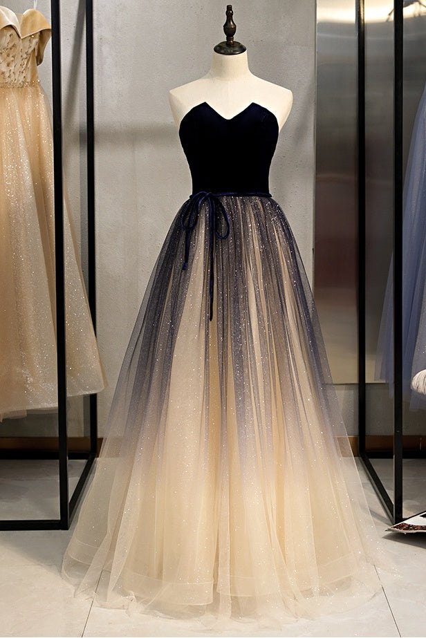 Sparkly Strapless Beautiful Ombre Tulle Long Lace Up Prom Dresses Party Dresses Sparkly Strapless Beautiful Ombre Tulle Long Lace Up Prom Dresses Party Dresses