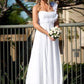 Simple One Shoulder Sheath Wedding Gowns,Floor Length Floral Mid Back Wedding Dress