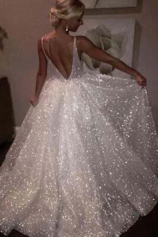 sparkly princess prom dress Stacees Sparkly Prom Dress A-line Princess Sweetheart