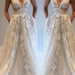 Spaghetti A-line Straps Floor-length Sleeveless Tulle Wedding Dresses
