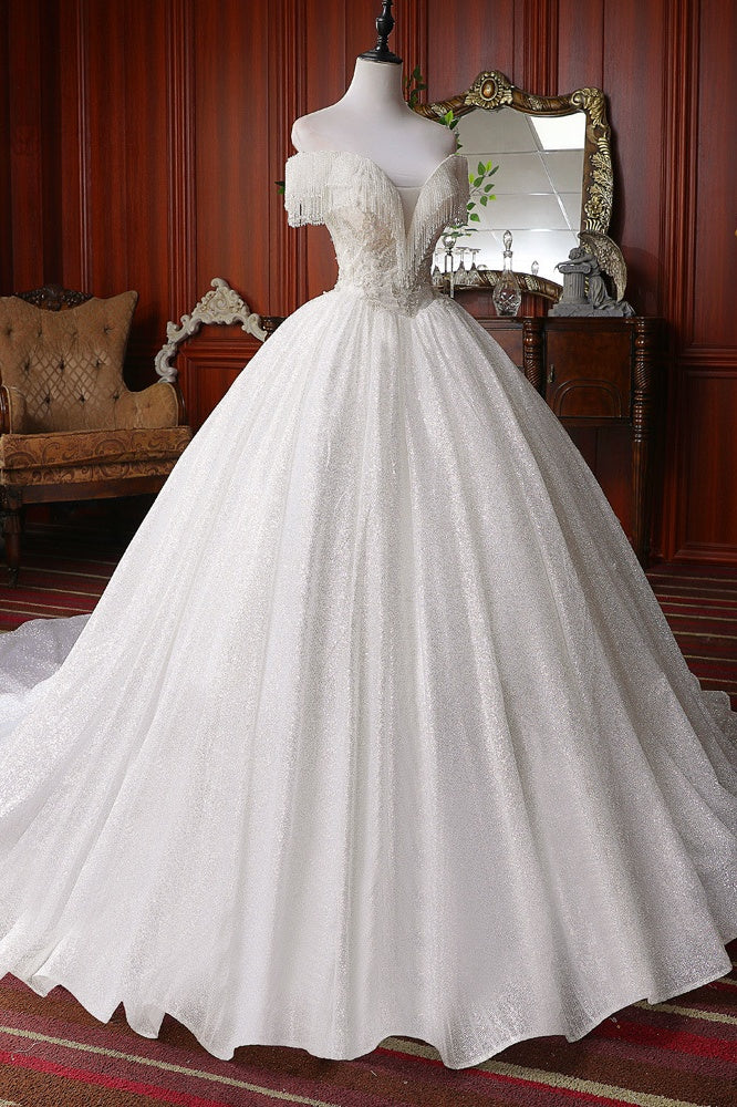 Ombreprom Wedding Dress Pretty Sequin Shiny Ball Gown Modest Long Wedding Gown Ombreprom Wedding Dress Pretty Sequin Shiny Ball Gown Modest Long Wedding Gown