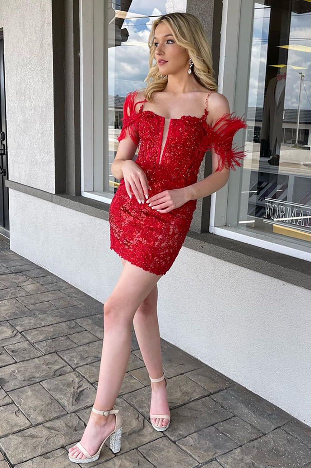 Ombreprom New Homecoming Dress Sparkly Red Off The Shoulder Appliques Sequins Short Prom Dress Ombreprom New Homecoming Dress Sparkly Red Off The Shoulder Appliques Sequins Short Prom Dress