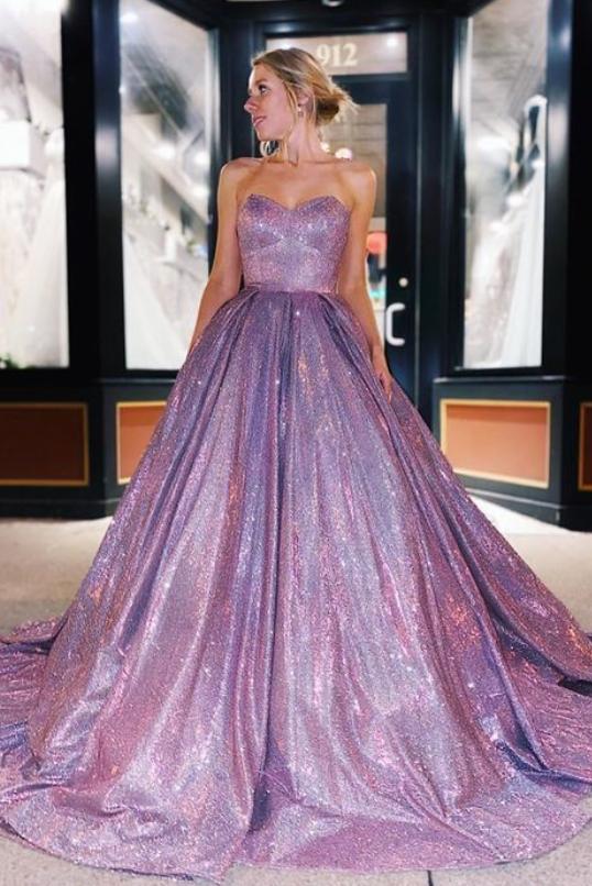 Sweetheart Shine Purple Long Prom Gowns Fashion Graduation Party Dresses Sweetheart Shine Purple Long Prom Gowns Fashion Graduation Party Dresses