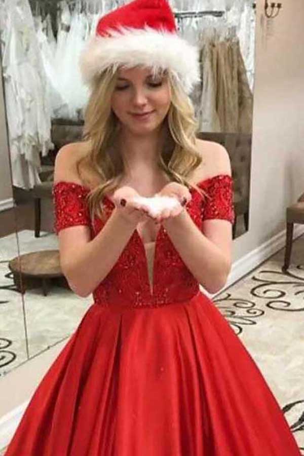 Christmas Ball Dresses Gown Christmas Formal Wear Party Wear Red Gown For Christmas Party Christmas Ball Dresses Gown Christmas Formal Wear Party Wear Red Gown For Christmas Party