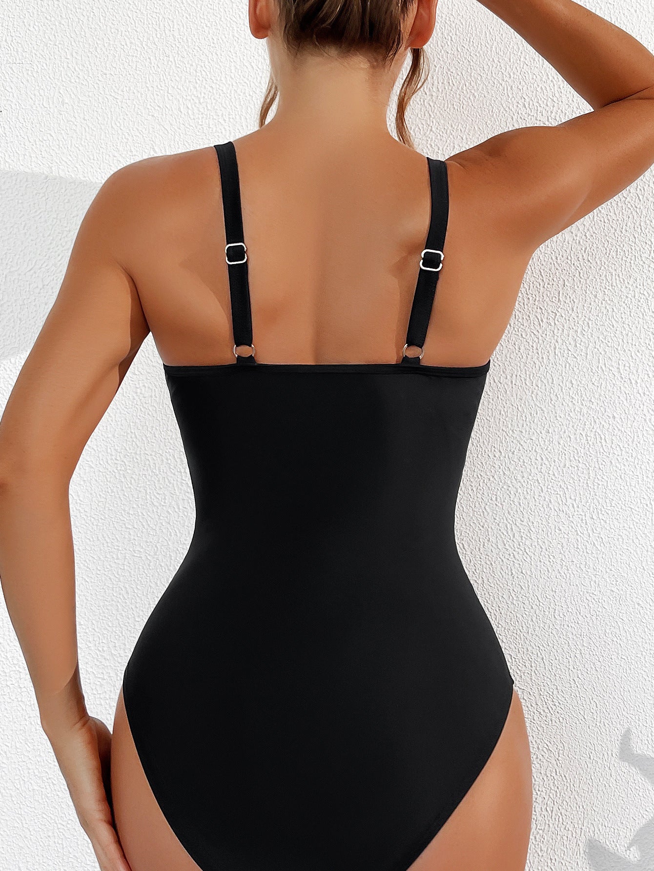 OmbreSwim - Women Plus Size One Piece Swimsuit V Neck Mesh Sheer Tummy Control Bathing Suit