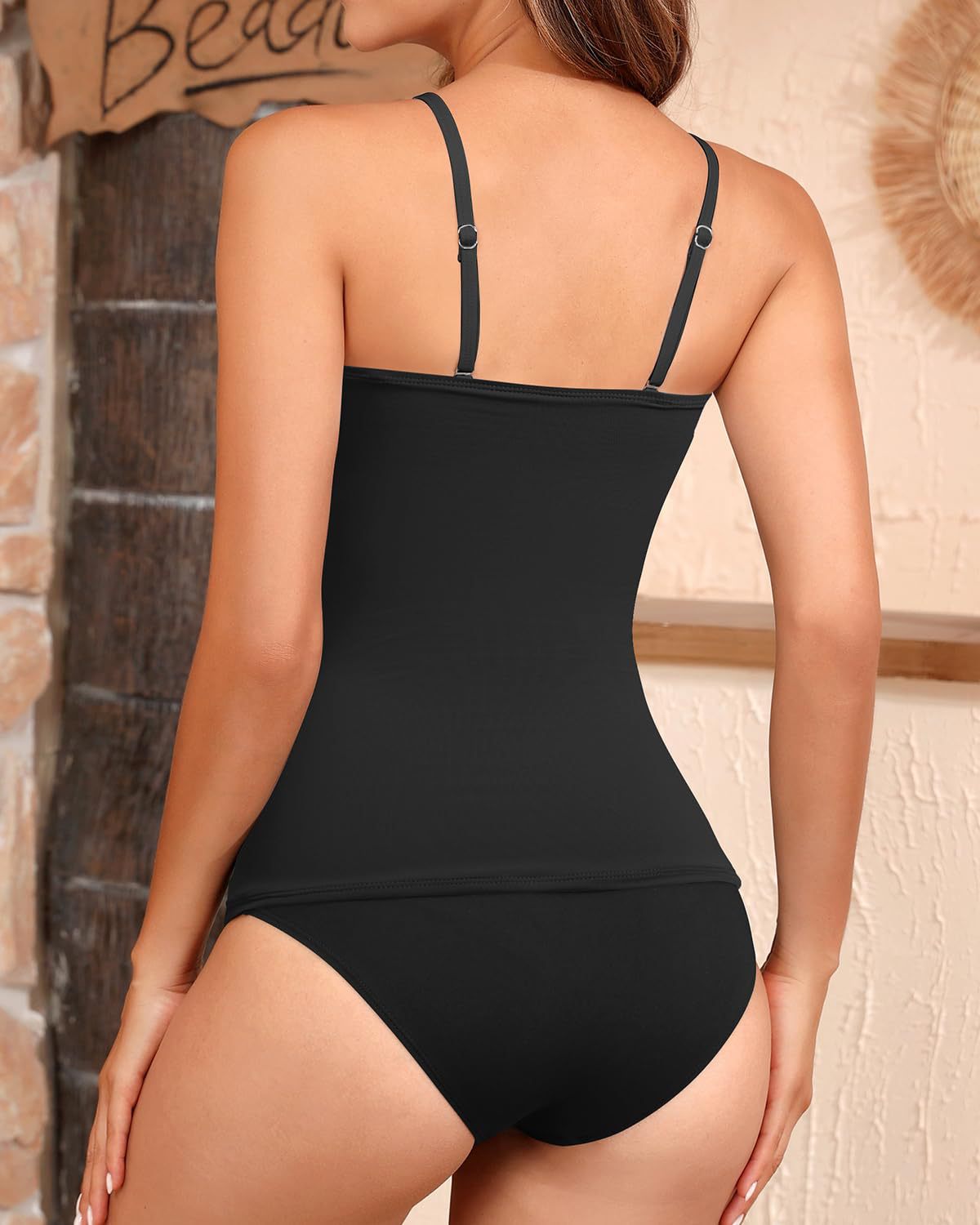 OmbreSwim - Women's Bandeau Bikini Swimsuits 2 Piece Strapless Tummy Control Bathing Suit